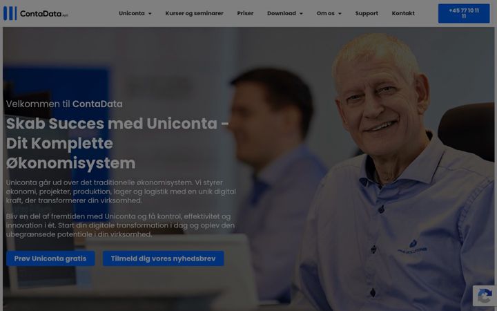 Screenshot of contadata.dk