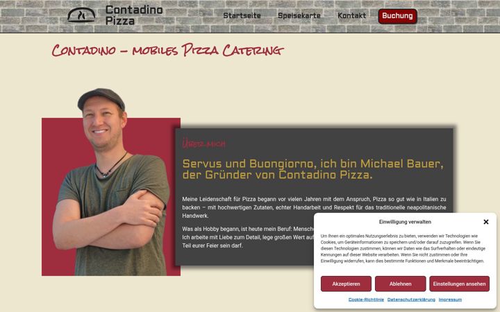 Screenshot of contadino-pizza.de