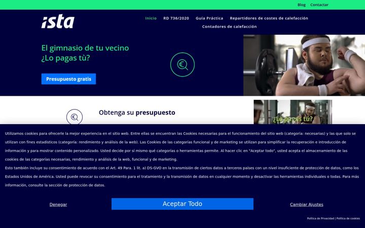Screenshot of contadoresdecalefaccion.com