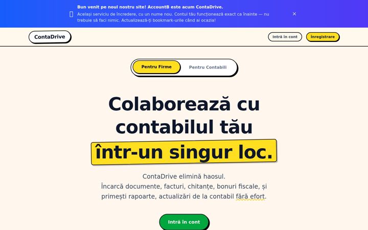 Screenshot of contadrive.ro