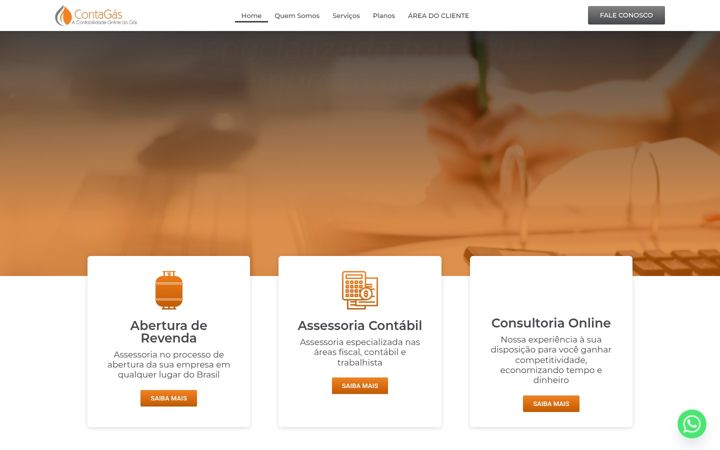 Screenshot van contagas.com.br