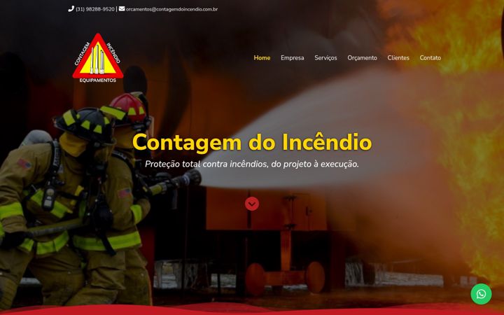 Screenshot van contagemdoincendio.com.br