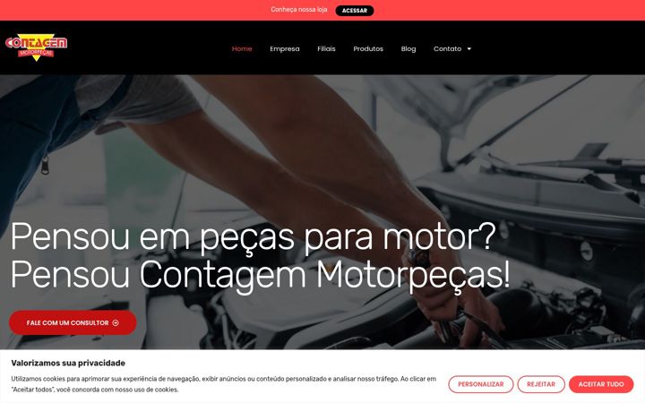 Screenshot van contagemmotorpecas.com.br