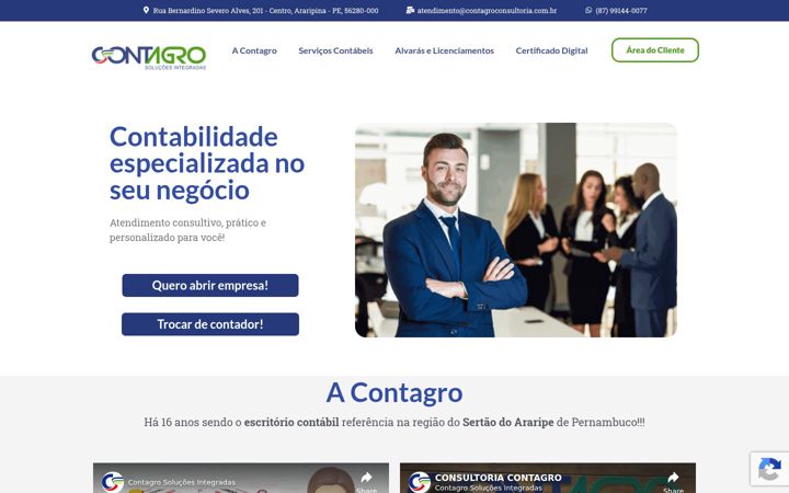 Screenshot of contagroconsultoria.com.br