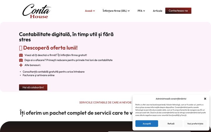 Screenshot of contahouse.ro