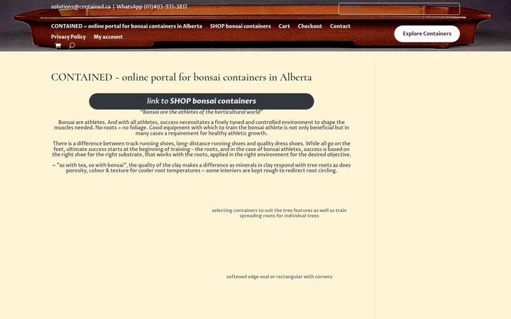 Screenshot of contained.ca