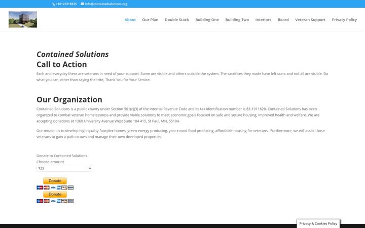 Screenshot of containedsolutions.org