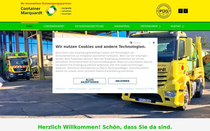 Screenshot of container-marquardt.com