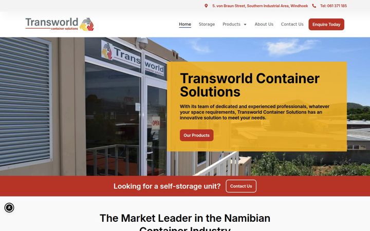 Screenshot of container.com.na