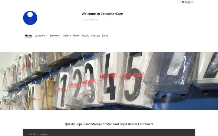 Screenshot of containercare.dk