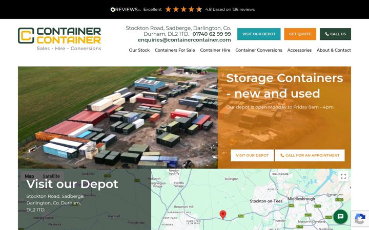 Screenshot of containercontainer.com