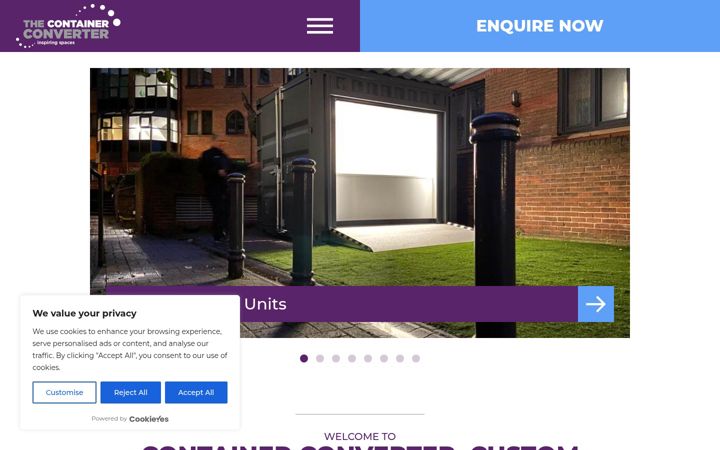 Screenshot of containerconverter.co.uk