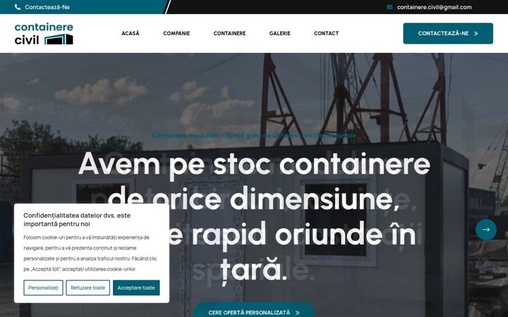 Screenshot of containere-civil.ro