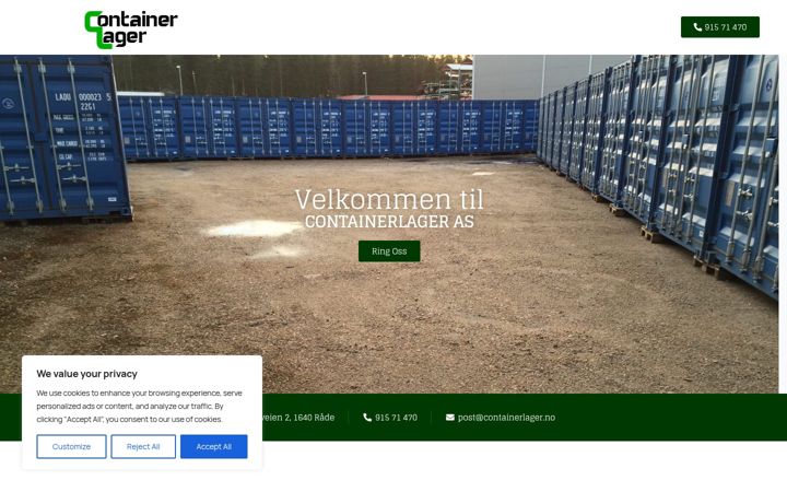 Screenshot of containerlager.no