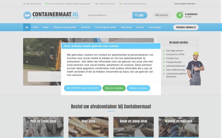 Screenshot of containermaat.nl