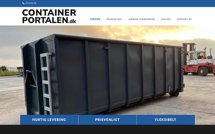 Screenshot of containerportalen.dk
