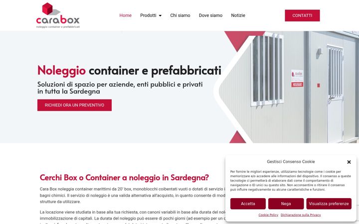 Screenshot of containersardegna.it