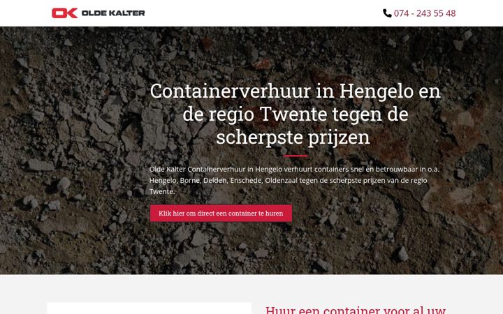 Screenshot of containershengelo.nl
