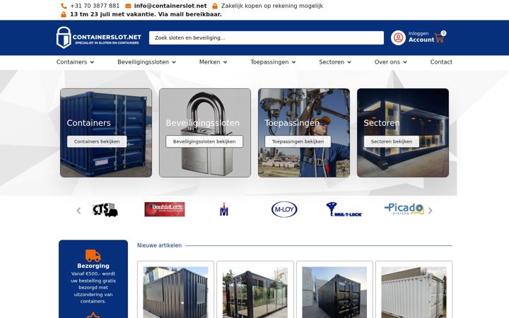 Екранна снимка на containerslot.net