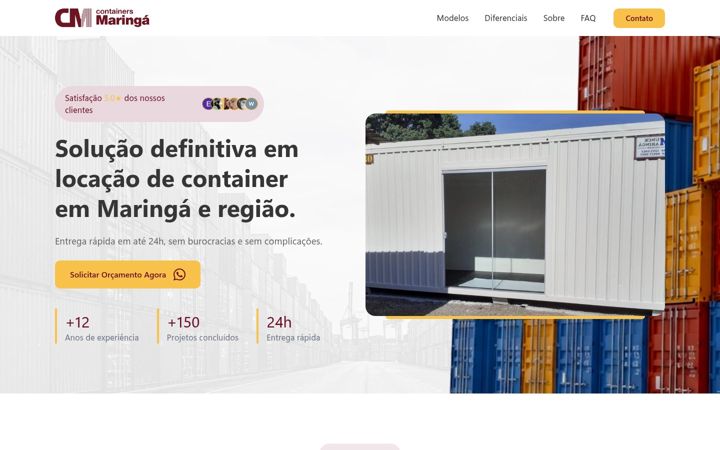 Screenshot of containersmaringa.com.br