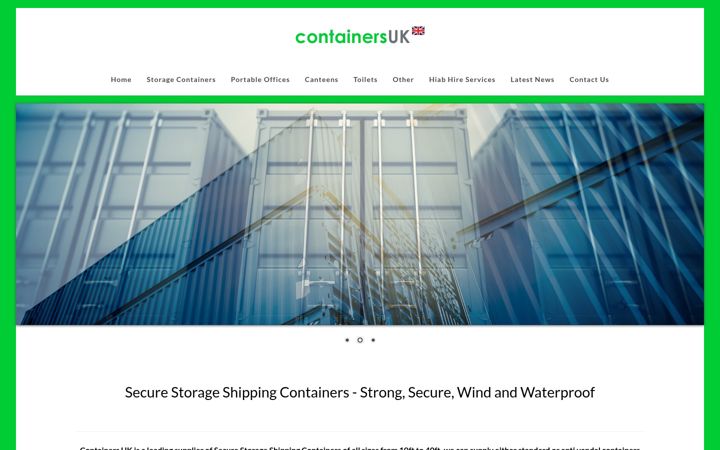 Screenshot of containersuk.co.uk