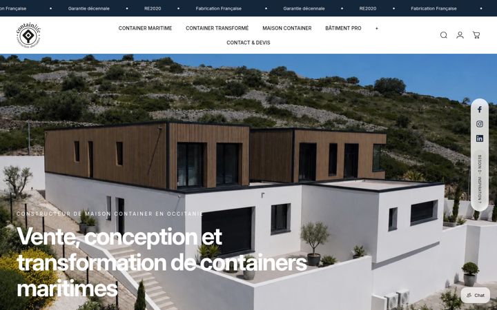 Screenshot of containlife.fr
