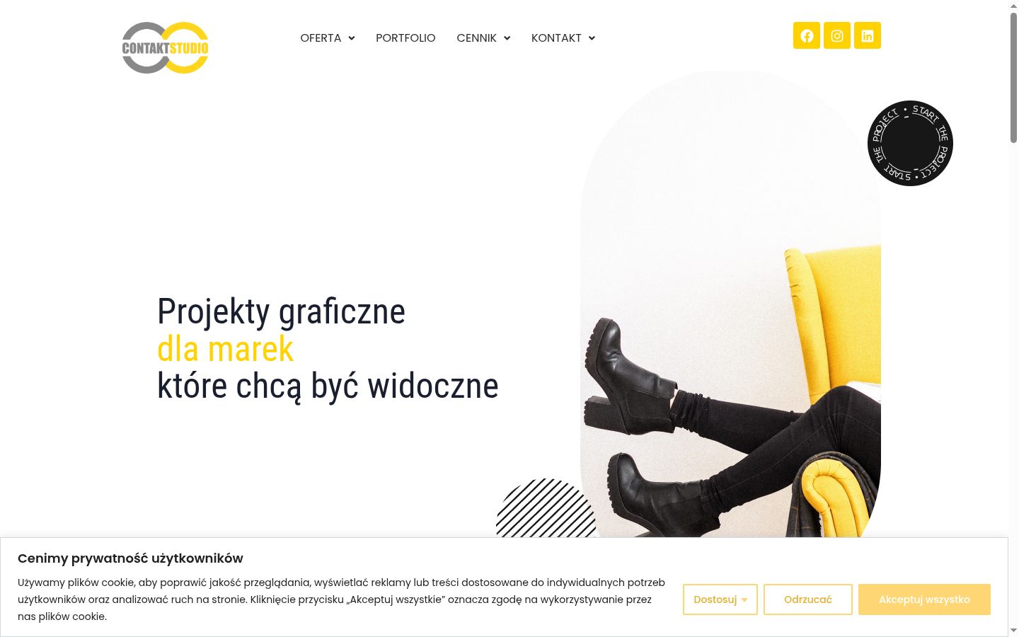 Captura de ecrã do banner de consentimento apresentado antes de qualquer interação