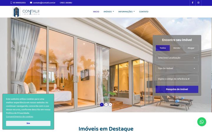 Screenshot of contaliimoveis.com.br
