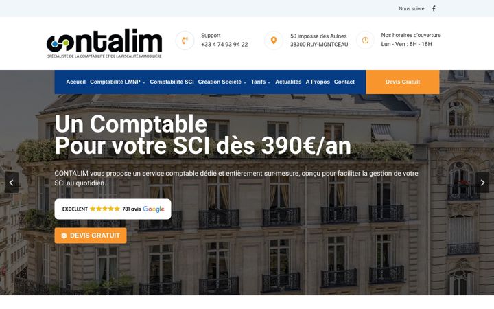 Screenshot of contalim.fr