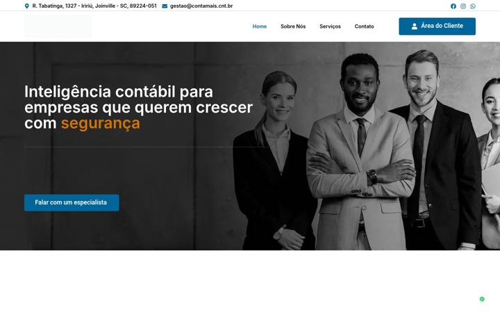 Screenshot of contamais.cnt.br