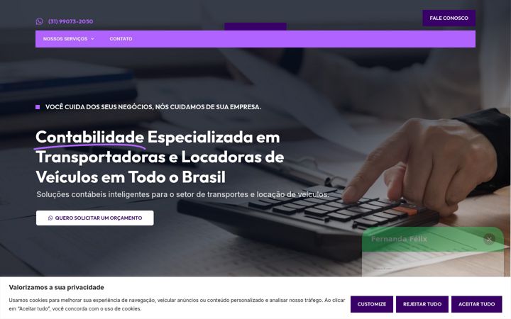 Screenshot of contamar.com.br