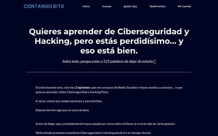 Screenshot of contandobits.com