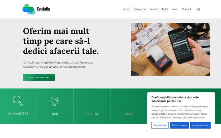 Screenshot of contaon.ro