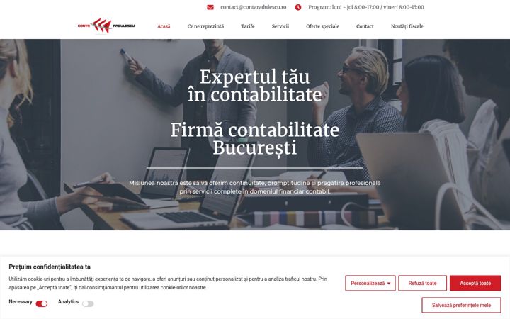 Screenshot of contaradulescu.ro