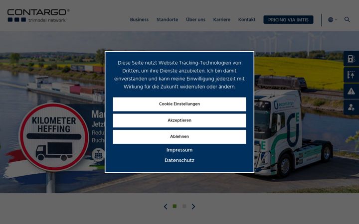 Screenshot of contargo.net