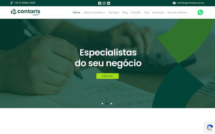 Screenshot van contaris.com.br