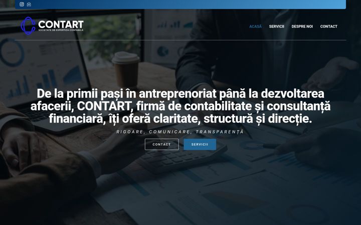 Screenshot van contartconta.ro