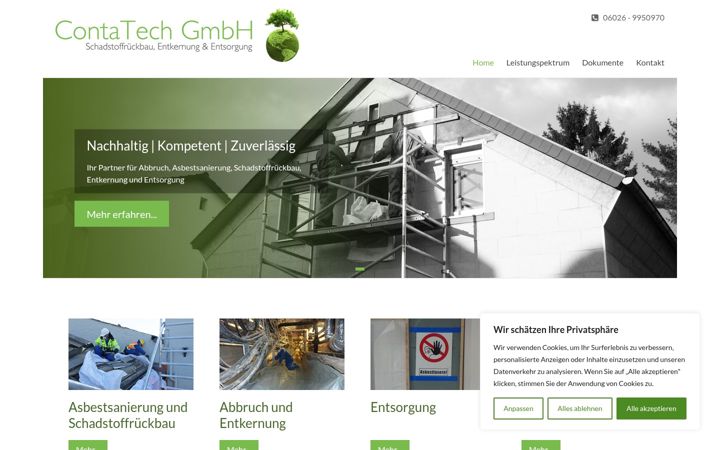 Screenshot of contatech.de