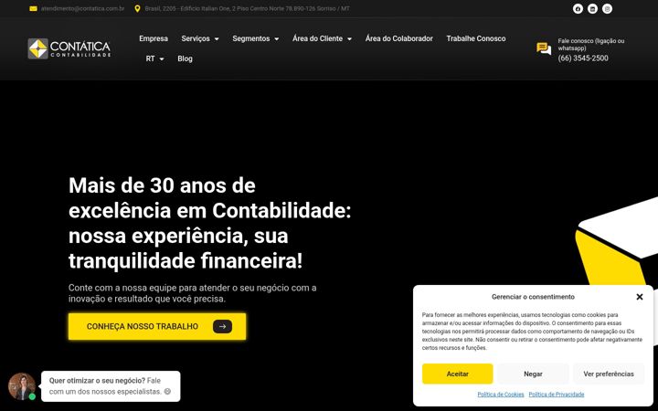 Snimka zaslona za contatica.com.br