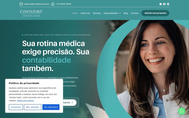 Snimka zaslona za contatore.com.br
