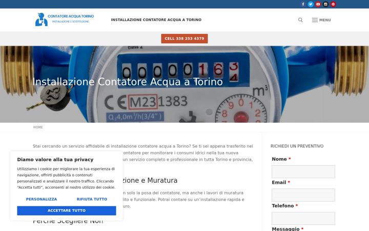 Screenshot of contatoreacqua.com