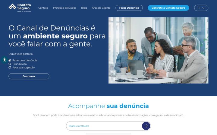 Screenshot of contatoseguro.com.br
