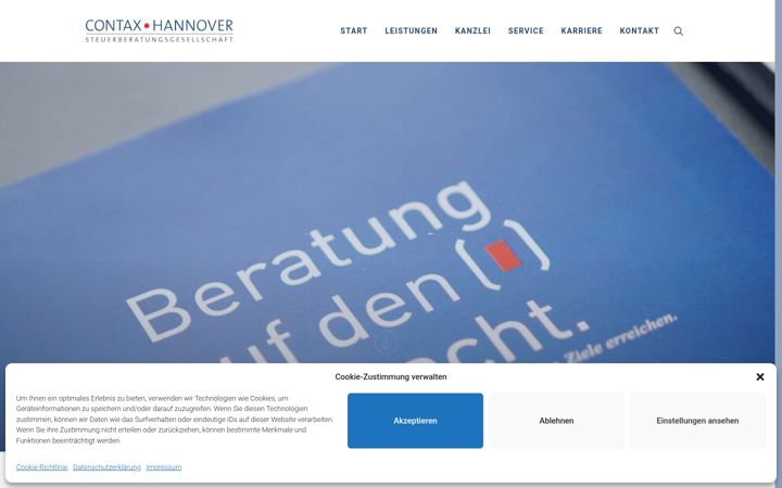 Screenshot of contax-hannover.de