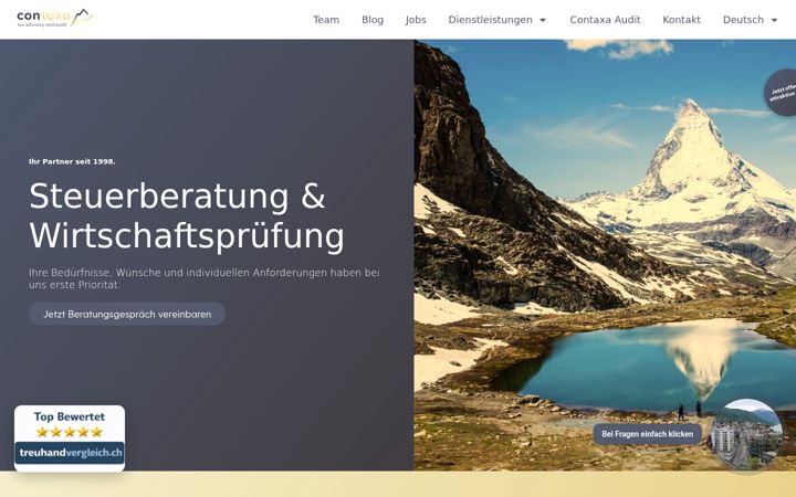 Screenshot of contaxa.ch