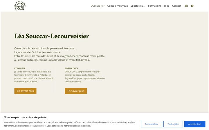 Screenshot of conteamesyeux.fr