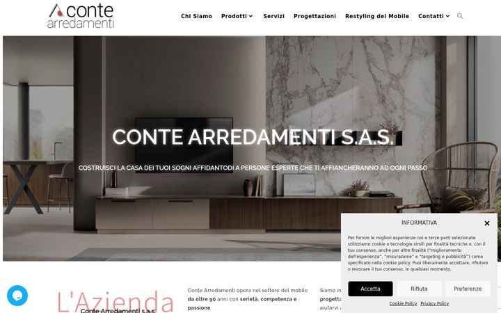 Екранна снимка на contearredamenti.net