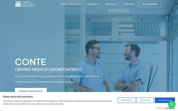 Captura de pantalla de contecentrodontoiatrico.it