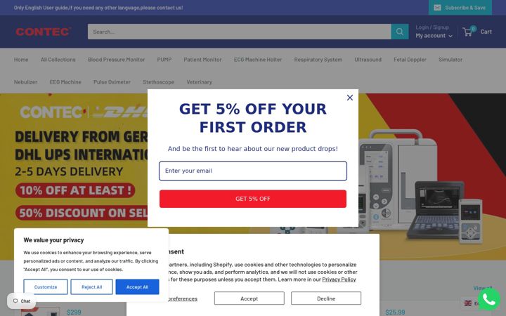 Screenshot of contecmed.eu