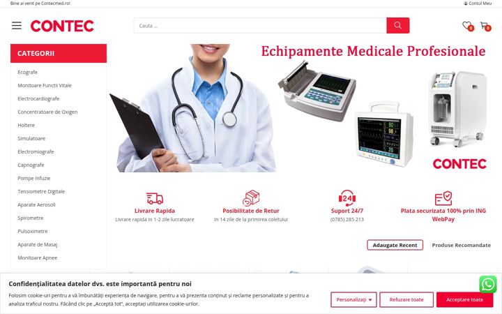 Screenshot of contecmed.ro