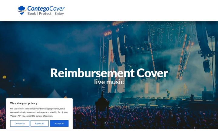 Screenshot of contegocover.com